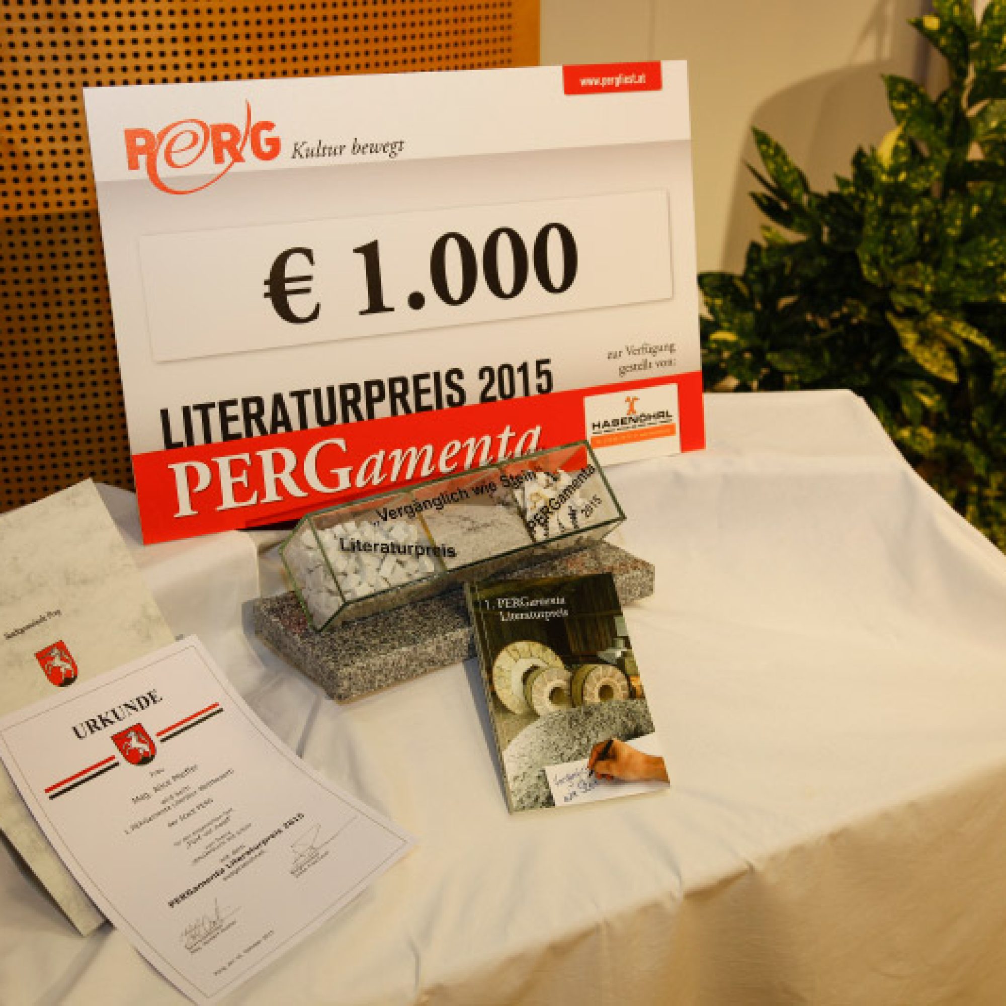 VERLEIHUNG DES 1. PERGAMENTA LITERATURPREISES